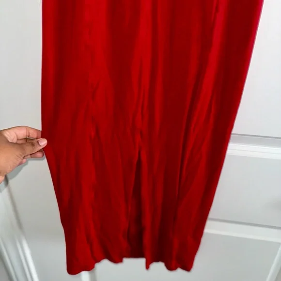 Oh Polly Dolcezza Striking Red Midaxi Dress - Picture 8 of 9